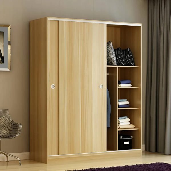 Tủ Quần Áo Gỗ Công Nghiệp MDF Cánh Lùa Thiết Kế Tối Giản - BN15