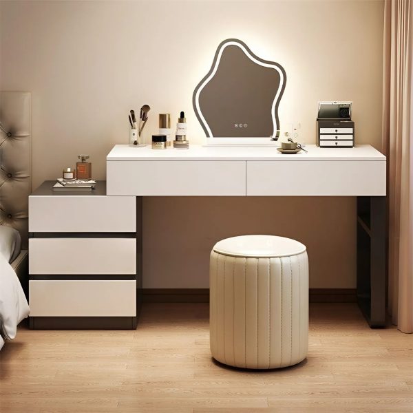 Bàn Trang Điểm Gỗ Công Nghiệp MDF Màu Xám Hiện Đại - BT07