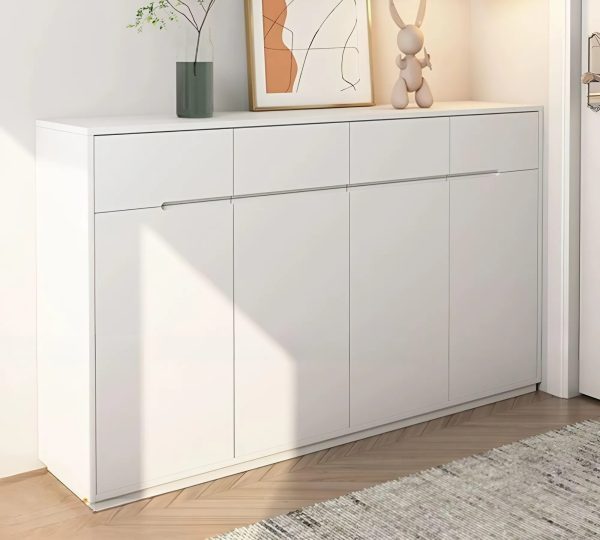 Tủ Giày Dép Gỗ MDF Màu Trắng Thanh Lịch Hiện Đại - TG07